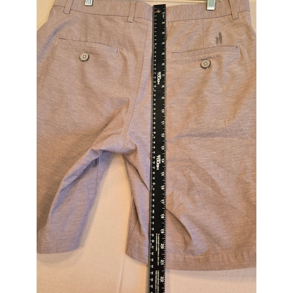 Johnnie O Mens Hybrid Walk Shorts Tan‎ Heathered Quick Dry Flat Front Size 34 - Picture 4 of 9